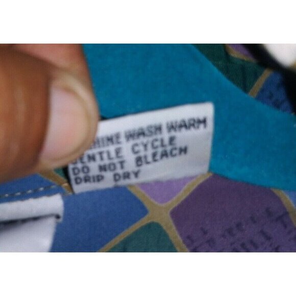 Womens Geometric print Shirt top 20W 2X multicolor ALFRED DUNNER collar buttonup - Picture 8 of 9